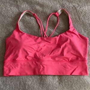Lululemon Athletica Coral Pink Strappy Sports Bra